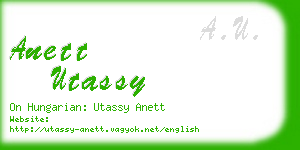 anett utassy business card